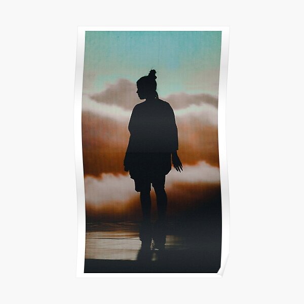 silhouette billie Poster RB1210 product Offical billieeilish Merch