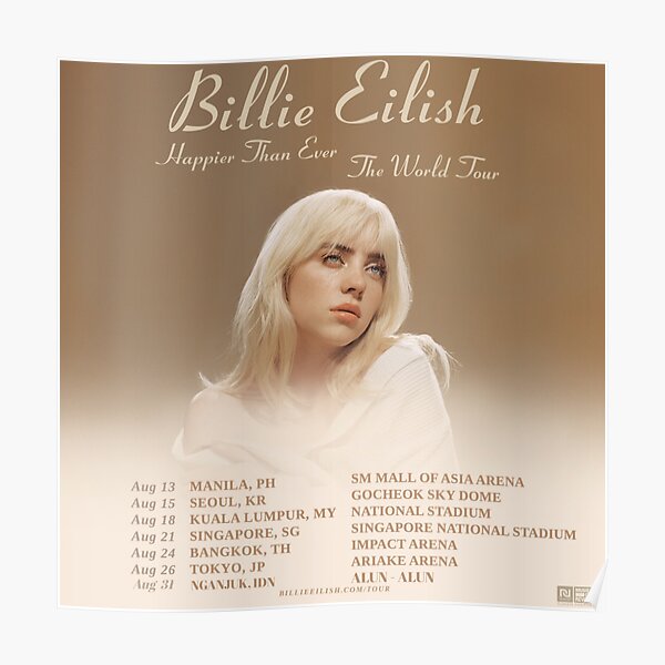 Billieeilishs Best Singer || 0002 Poster Poster RB1210 product Offical billieeilish Merch