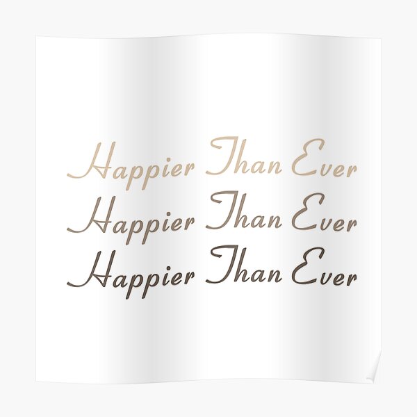 Happier Than Ever- Billie Eilish Poster RB1210 product Offical billieeilish Merch