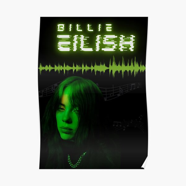 Billieeilishs Best Singer || 0005 Poster Poster RB1210 product Offical billieeilish Merch