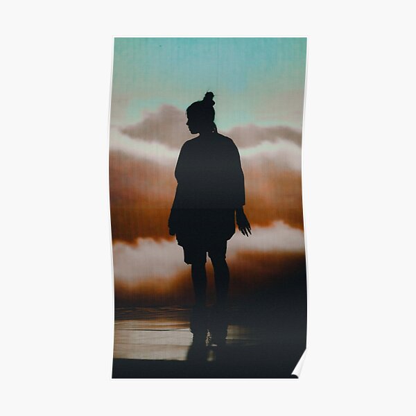 Black Awesome Silhouette Billie Poster RB1210 product Offical billieeilish Merch