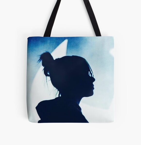 Black Awesome Silhouette Billie All Over Print Tote Bag RB1210 product Offical billieeilish Merch