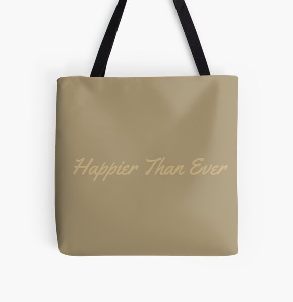 Happier than ever Billie eilish tan beige blonde  All Over Print Tote Bag RB1210 product Offical billieeilish Merch