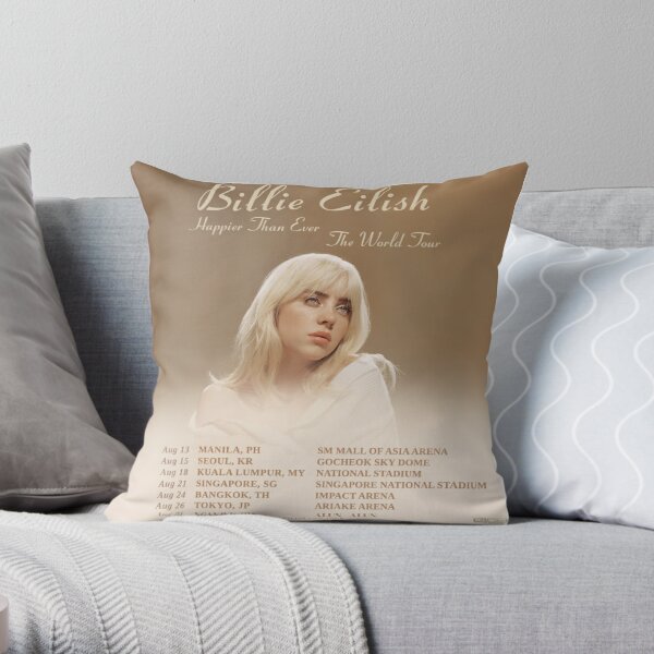 Billieeilishs Best Singer || 0002 Poster Throw Pillow RB1210 product Offical billieeilish Merch