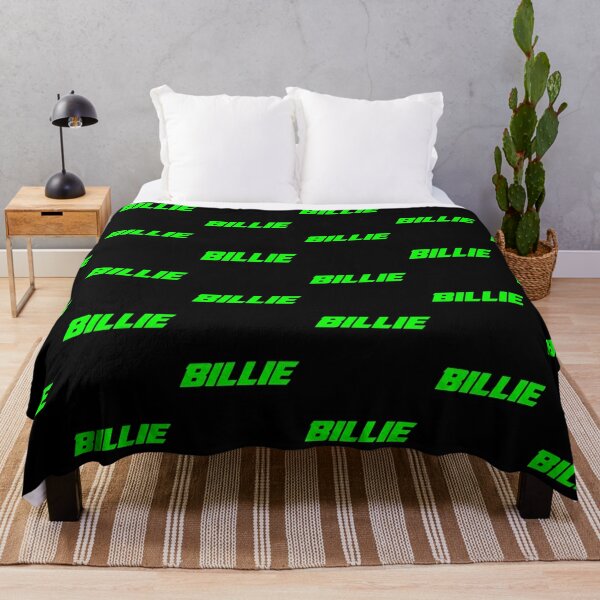 Neon Billie (black bg)  Throw Blanket RB1210 product Offical billieeilish Merch