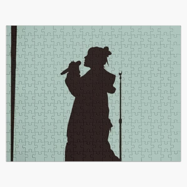 the blue art with girl singers billie elilies Jigsaw Puzzle RB1210 product Offical billieeilish Merch